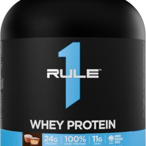 rule 1 whey protein – 24g fast acting protein from all whey sources with naturally occurring eaas & bcaas for workout recovery or anytime use