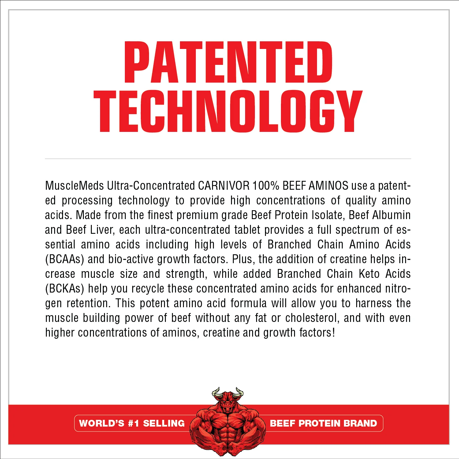musclemeds carnivor™ beef aminos (300 tablets)