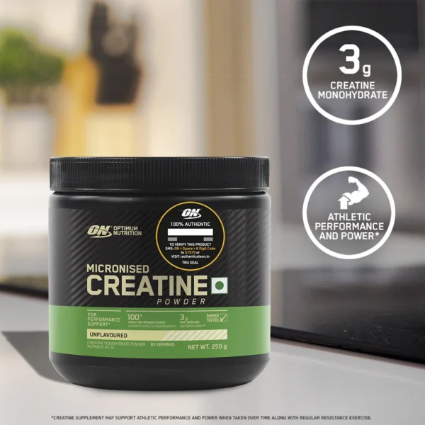 optimum nutrition (on) micronized creatine monohydrate powder 250 g