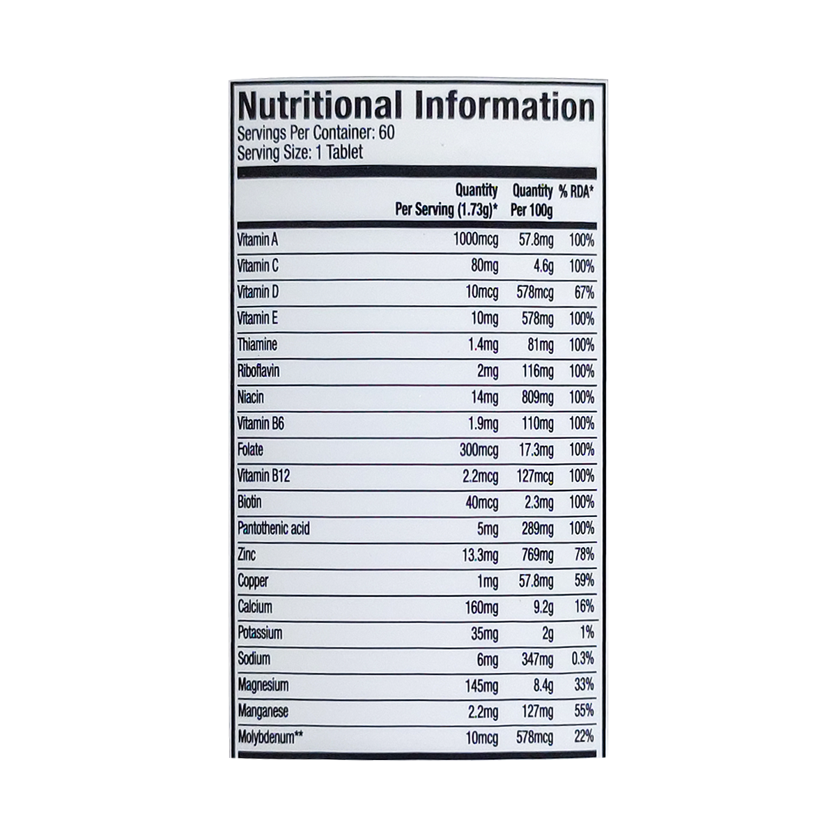 muscletech platinum multivitamin 60 tablets ( π free delivery π )