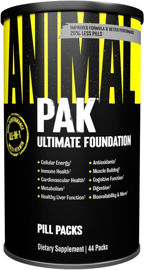 animal pak convenient all in one vitamin & supplement pack zinc, vitamins c, b, d, amino acids and more sports nutrition performance mulitvitamin...44packs ( 😊free delivery😊 )