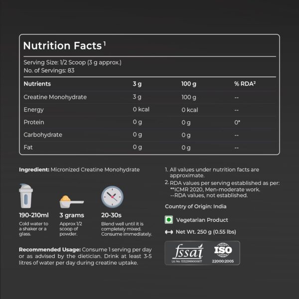 nutrbay creatine 250gm unflavourd ( 😊free delivery😊 )