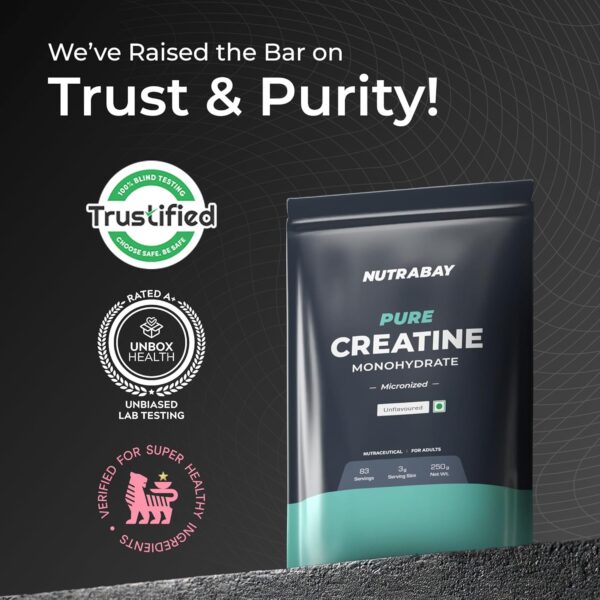 nutrbay creatine 250gm unflavourd ( 😊free delivery😊 )