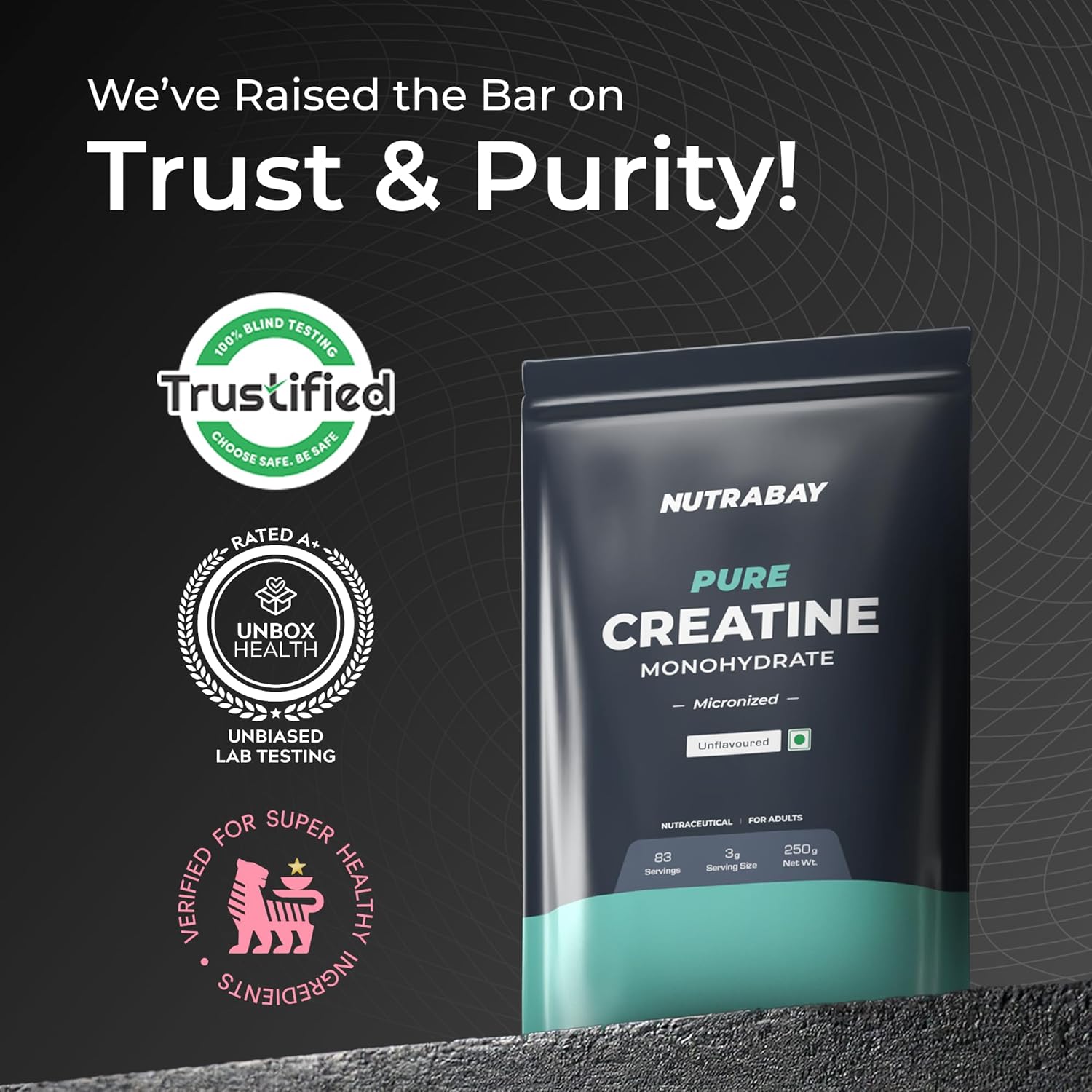 nutrbay creatine 250gm unflavourd ( 😊free delivery😊 )