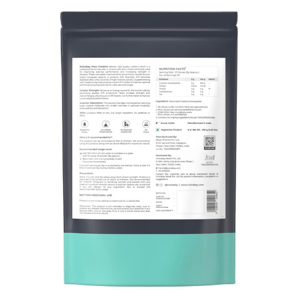 nutrbay creatine 250gm unflavourd ( 😊free delivery😊 )