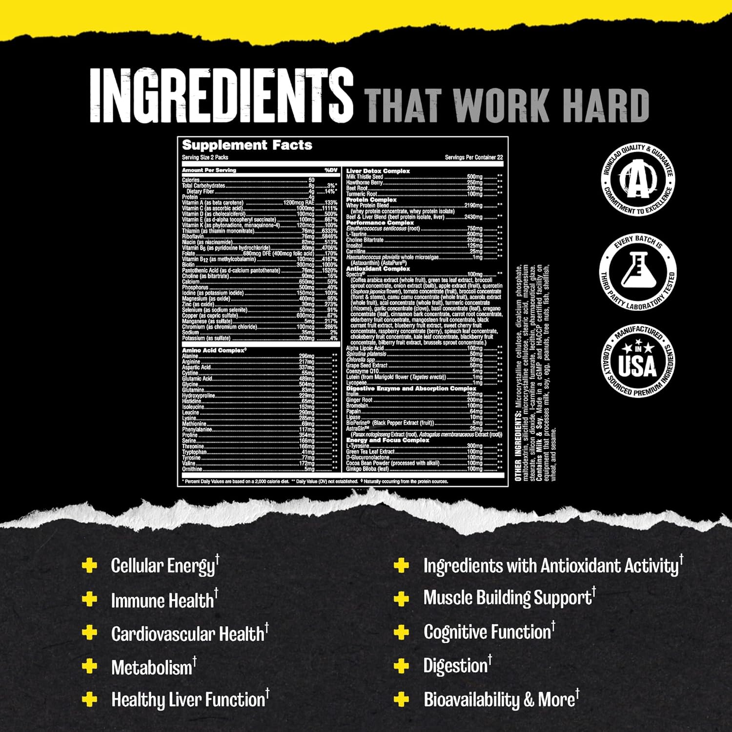animal pak convenient all in one vitamin & supplement pack zinc, vitamins c, b, d, amino acids and more sports nutrition performance mulitvitamin...44packs ( 😊free delivery😊 )