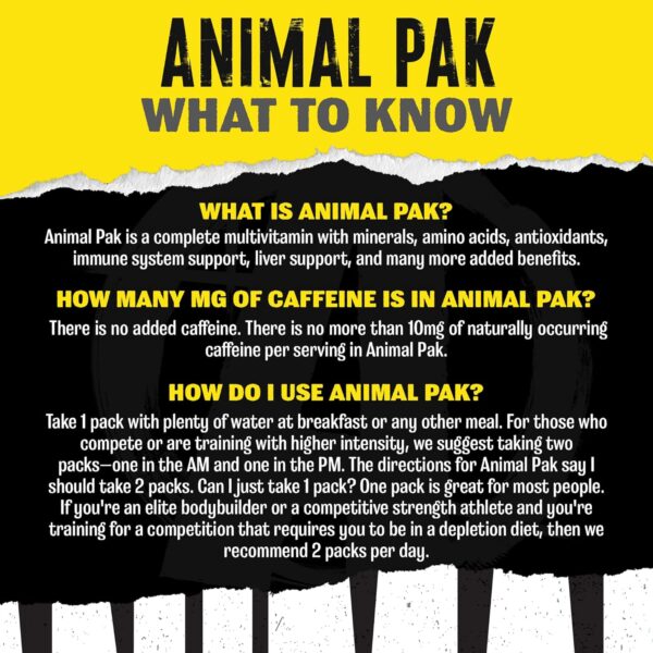 animal pak convenient all in one vitamin & supplement pack zinc, vitamins c, b, d, amino acids and more sports nutrition performance mulitvitamin...44packs ( 😊free delivery😊 )
