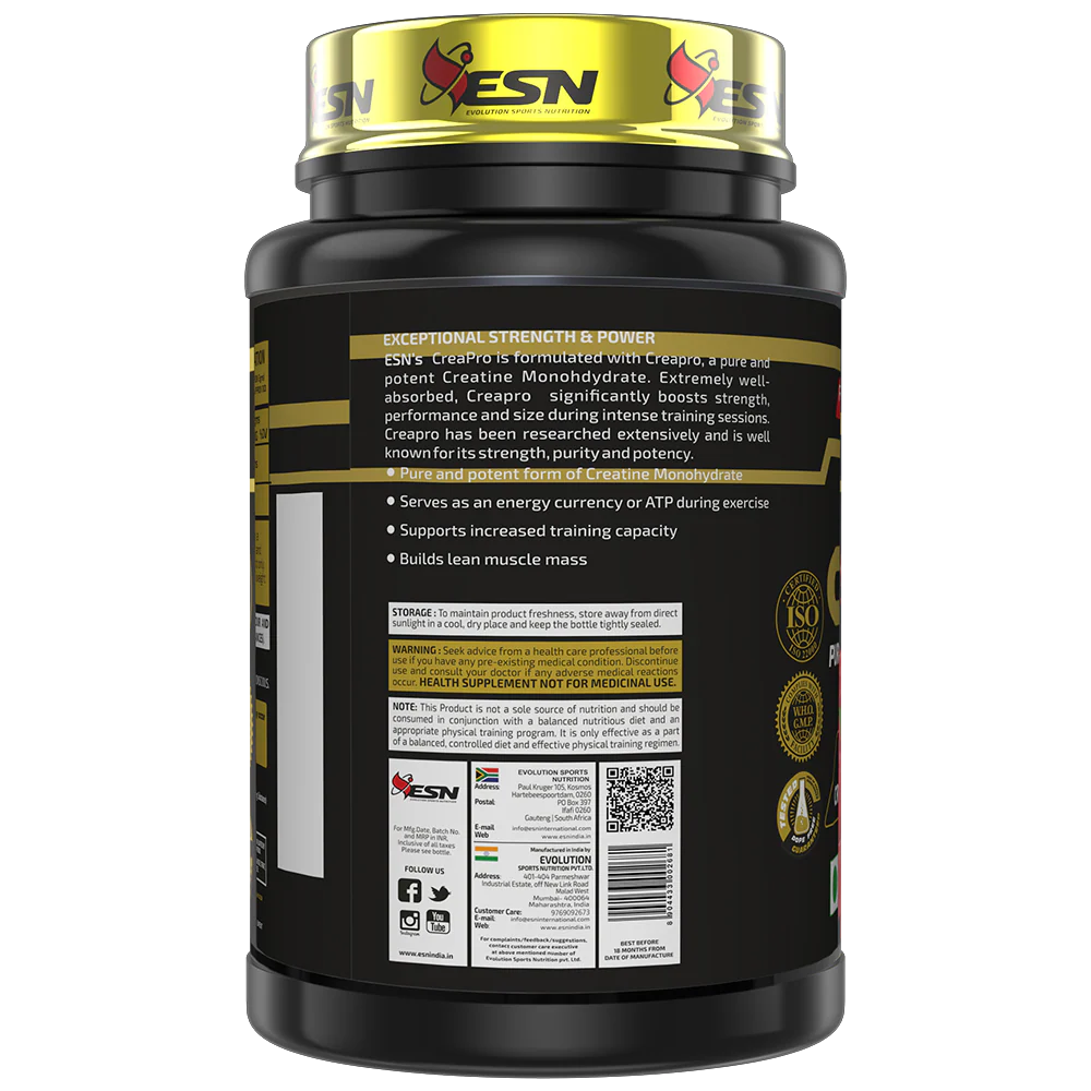 esn creapro purest creatine monohydrate 250g ( 83serving ) ( π free delivery π )