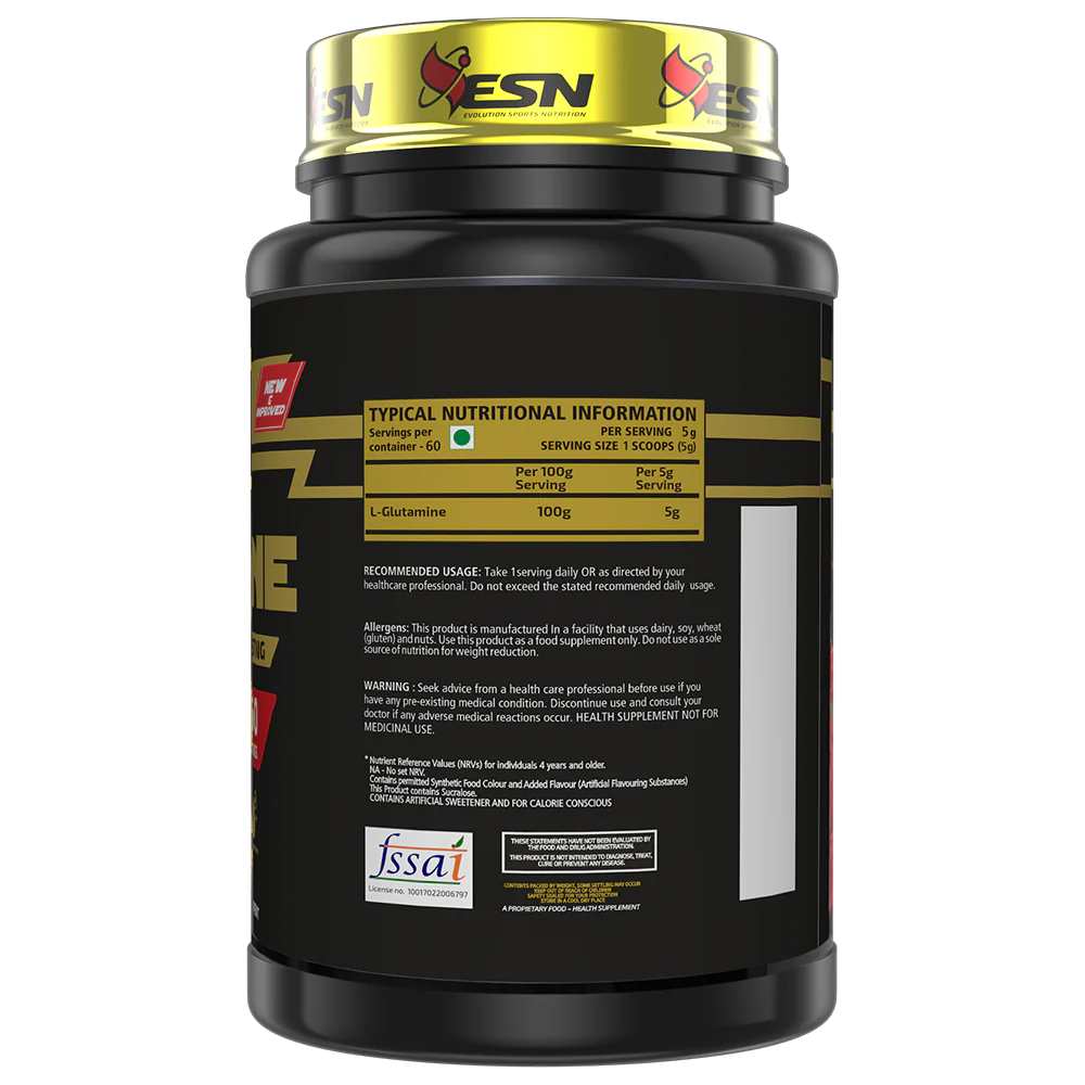 esn glutamine muscle growth & recovery assisting 60serving ( π free delivery π )