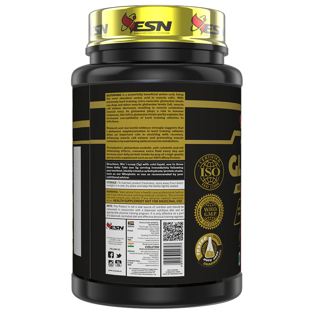 esn glutamine muscle growth & recovery assisting 60serving ( π free delivery π )
