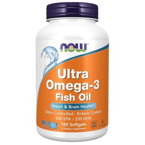 now ultra omega 3 fish oil heart & brain health 500epa|250dha ( made in usa )