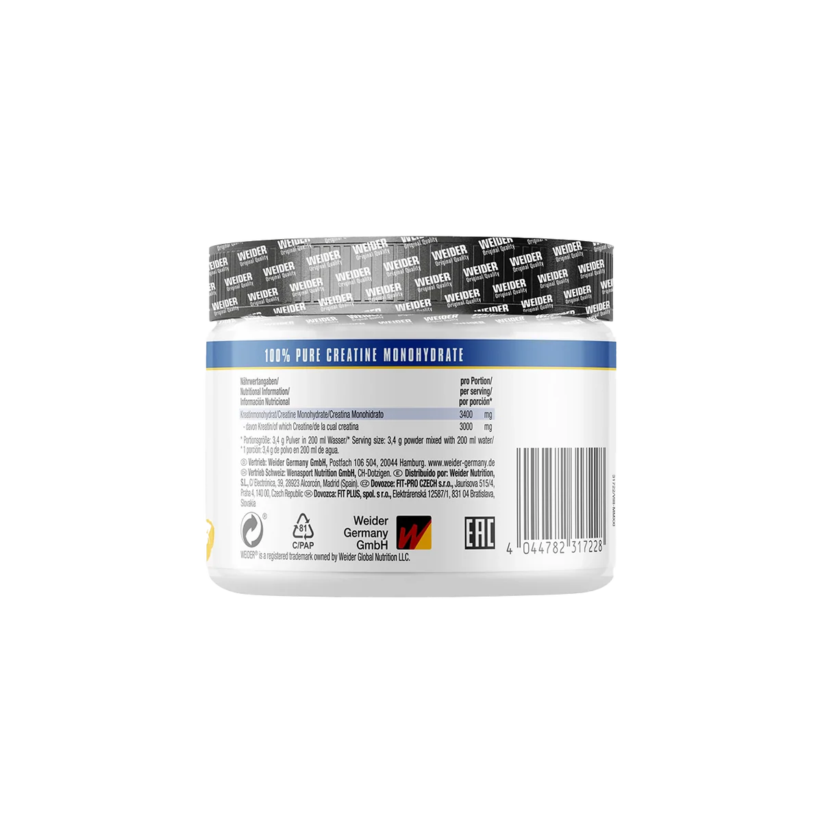 weider ultra fine powder pure creatine creapure 250g ( made in germany ) weider ultra fine powder pure creatine creapure 250g ( made in germany )