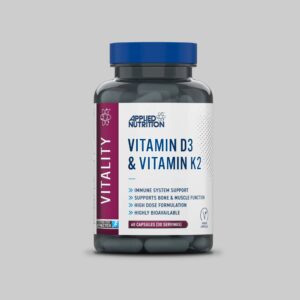 applied nutrition vitamin d3 & vitamin k2 60capsules ( made in uk )