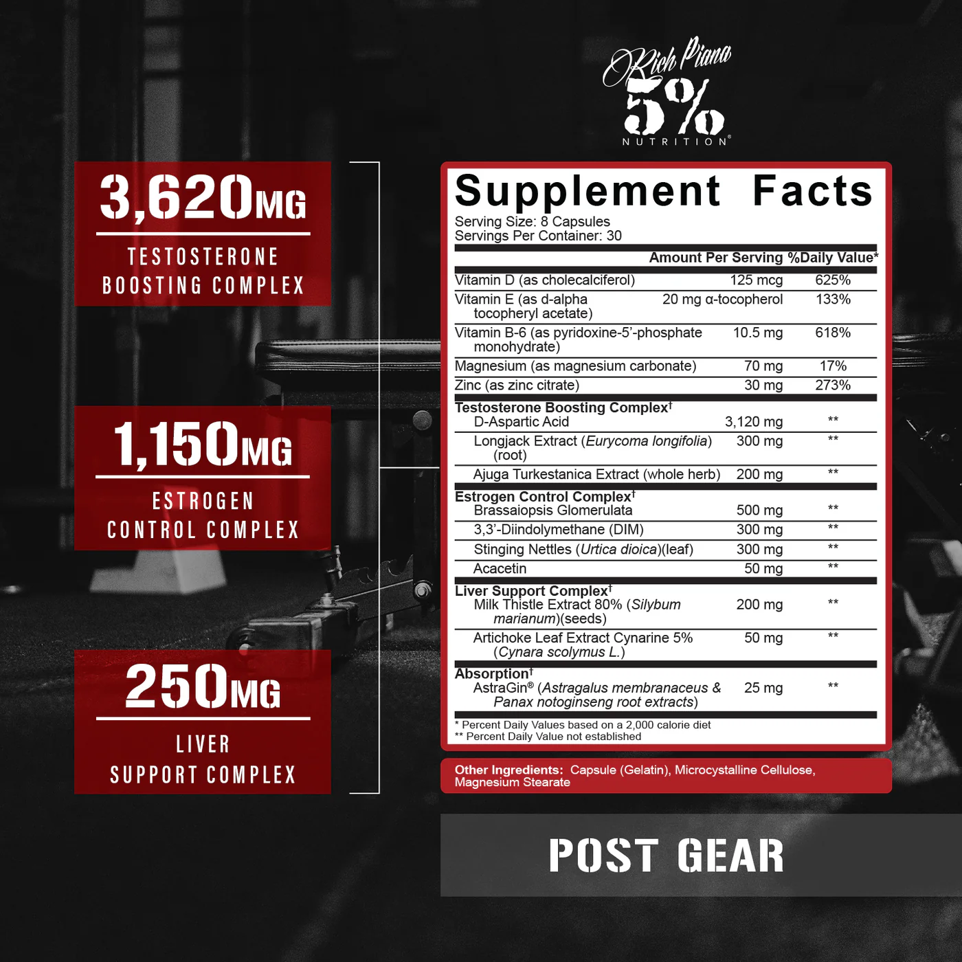rich piana 5% post gear ( pct ) 240capsules ( made in usa ) rich piana 5% post gear ( pct ) 240capsules ( made in usa )