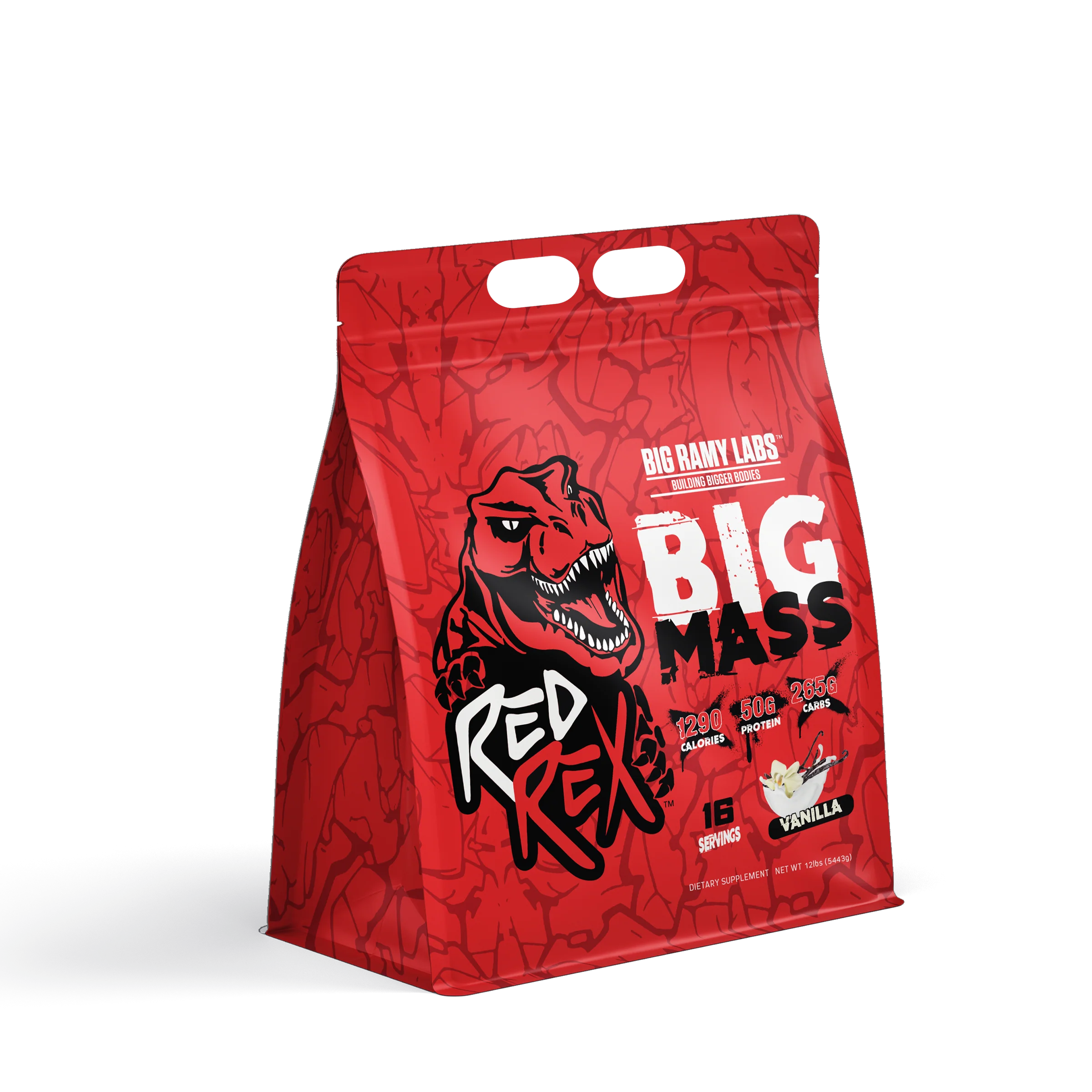 Big Ramy Labs Red Rex Big Mass Gainer 12lbs ( 5.44kg ) ( Made in USA ) ( EXTRA DELIVERY CHARGES )