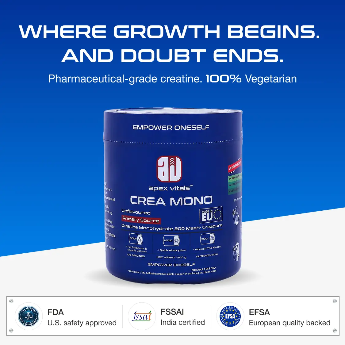 apex vitals crea mono creatine 300gm ( made in eu ) apex vitals crea mono creatine 300gm ( made in eu )