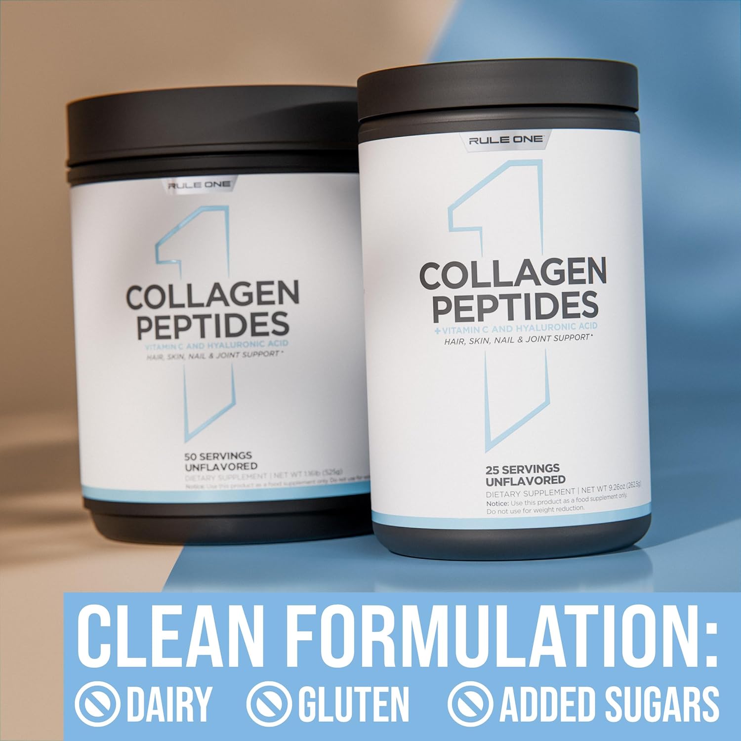 rule 1 proteins collagen peptides powder hydrolyzed bovine collagen, hyaluronic acid, and vitamin c. supports hair, skin, & nails rule 1 proteins collagen peptides powder hydrolyzed bovine collagen, hyaluronic acid, and vitamin c. supports hair, skin, & nails