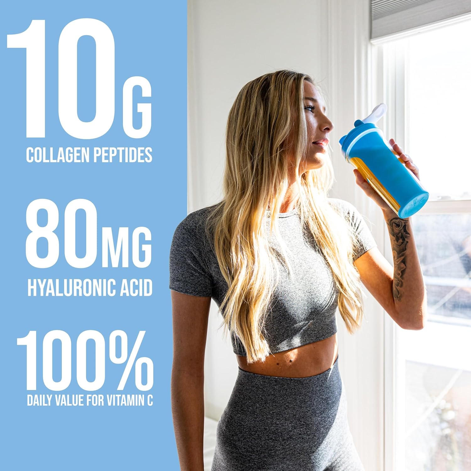 rule 1 proteins collagen peptides powder hydrolyzed bovine collagen, hyaluronic acid, and vitamin c. supports hair, skin, & nails rule 1 proteins collagen peptides powder hydrolyzed bovine collagen, hyaluronic acid, and vitamin c. supports hair, skin, & nails