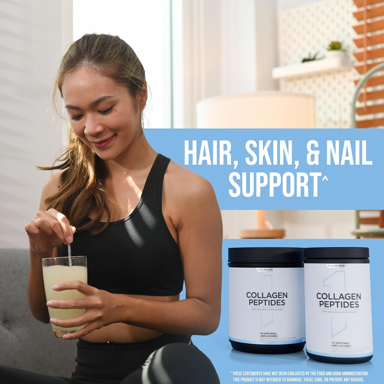 rule 1 proteins collagen peptides powder hydrolyzed bovine collagen, hyaluronic acid, and vitamin c. supports hair, skin, & nails rule 1 proteins collagen peptides powder hydrolyzed bovine collagen, hyaluronic acid, and vitamin c. supports hair, skin, & nails