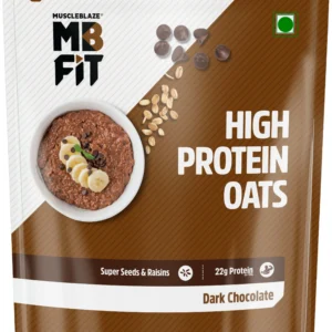 muscleblaze fit high protein oats 1kg | 22g protein | dark chocolate | super seeds and raisins | weight management