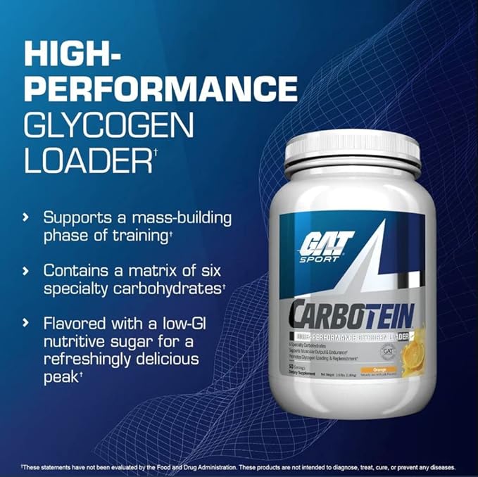 gat sport carbotein, 3.97 lbs (50 servings) | advanced carbohydrate formula for muscular health, muscle repair & energy support during workouts & recovery* gat sport carbotein, 3.97 lbs (50 servings) | advanced carbohydrate formula for muscular health, muscle repair & energy support during workouts & recovery*