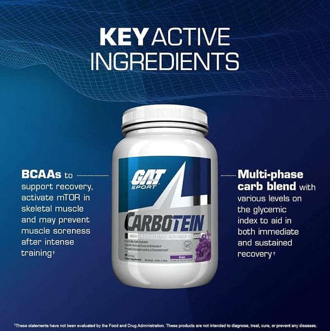 gat sport carbotein, 3.97 lbs (50 servings) | advanced carbohydrate formula for muscular health, muscle repair & energy support during workouts & recovery* gat sport carbotein, 3.97 lbs (50 servings) | advanced carbohydrate formula for muscular health, muscle repair & energy support during workouts & recovery*